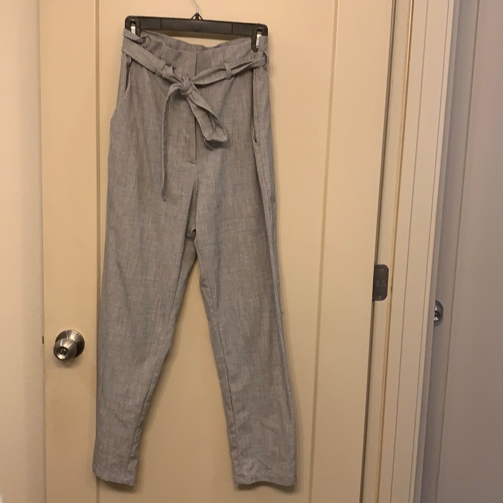 Paper bag waist trousers